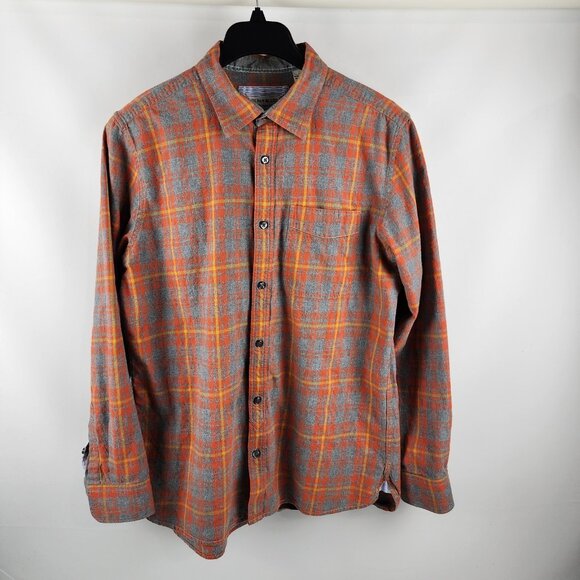 32 BAR BLUES Shirt Mens Large Multi Plaid Long Sleeve Button Up - Picture 1 of 6